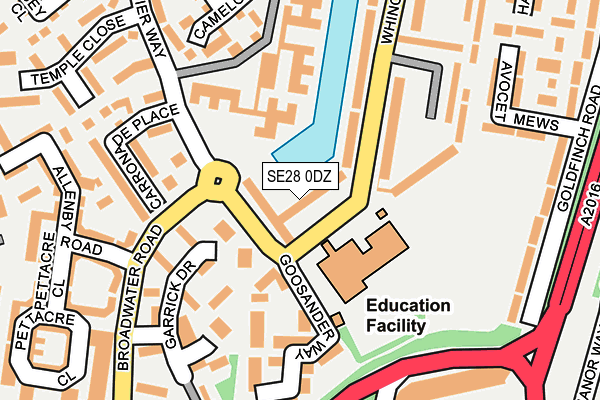 SE28 0DZ map - OS OpenMap – Local (Ordnance Survey)