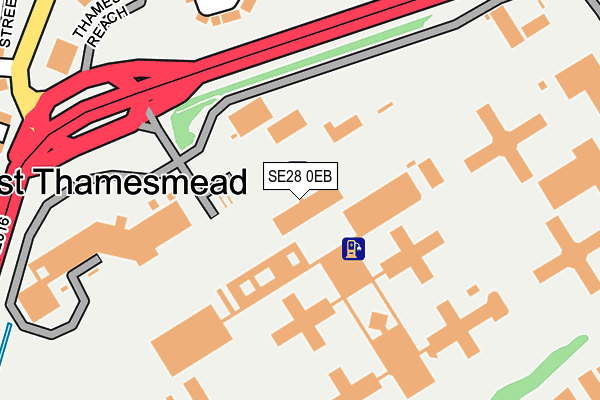 SE28 0EB map - OS OpenMap – Local (Ordnance Survey)
