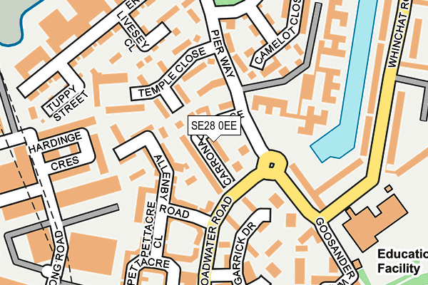SE28 0EE map - OS OpenMap – Local (Ordnance Survey)