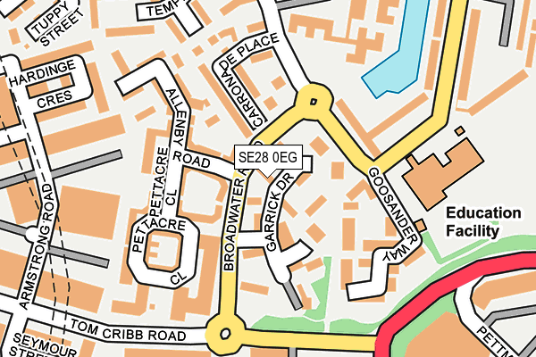 SE28 0EG map - OS OpenMap – Local (Ordnance Survey)
