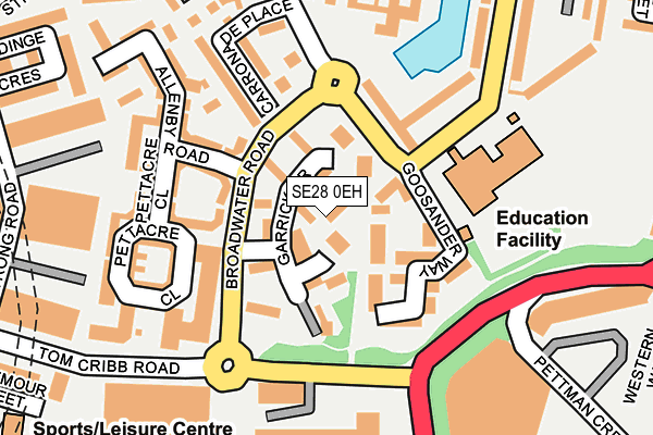 SE28 0EH map - OS OpenMap – Local (Ordnance Survey)