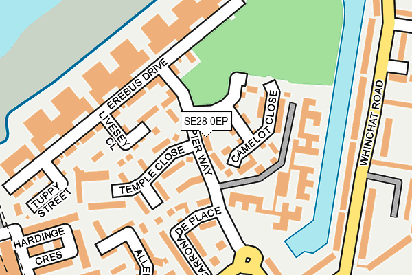 SE28 0EP map - OS OpenMap – Local (Ordnance Survey)
