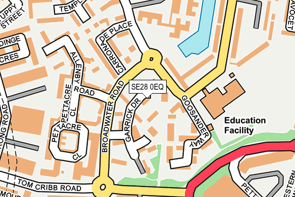 SE28 0EQ map - OS OpenMap – Local (Ordnance Survey)
