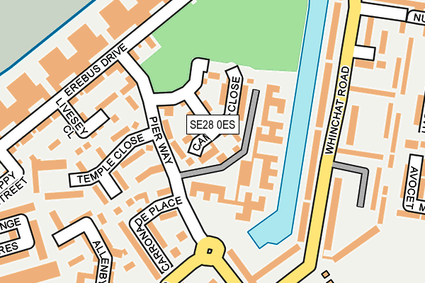SE28 0ES map - OS OpenMap – Local (Ordnance Survey)
