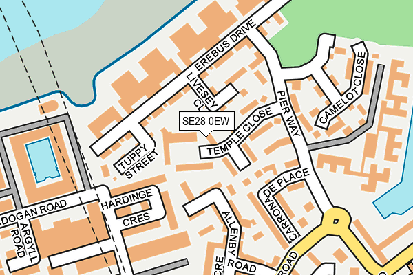 SE28 0EW map - OS OpenMap – Local (Ordnance Survey)