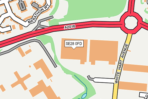 SE28 0FD map - OS OpenMap – Local (Ordnance Survey)