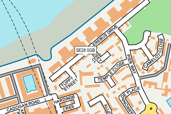 SE28 0GB map - OS OpenMap – Local (Ordnance Survey)