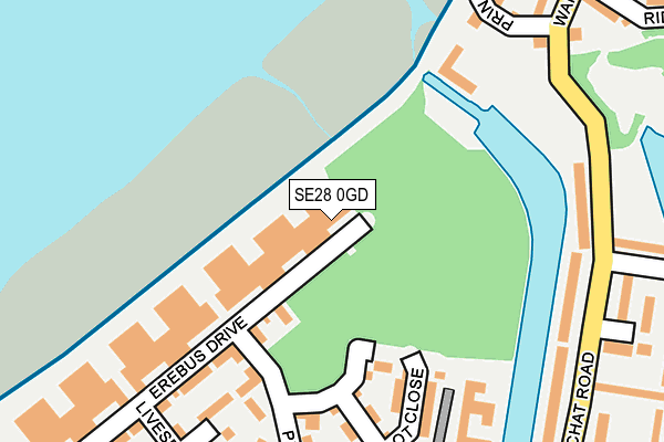 SE28 0GD map - OS OpenMap – Local (Ordnance Survey)
