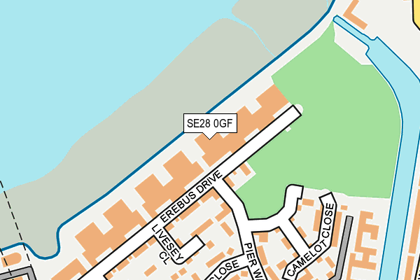 SE28 0GF map - OS OpenMap – Local (Ordnance Survey)