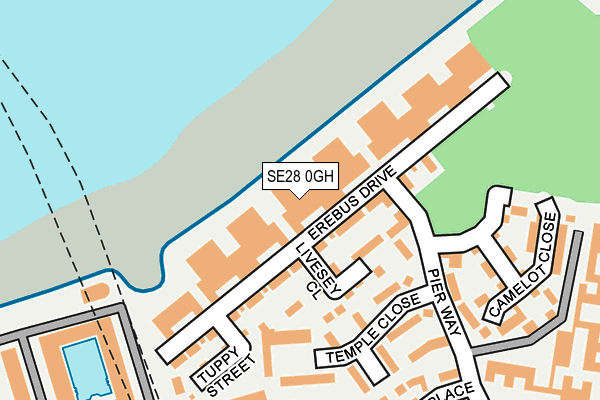 SE28 0GH map - OS OpenMap – Local (Ordnance Survey)