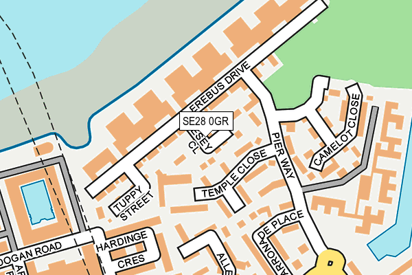 SE28 0GR map - OS OpenMap – Local (Ordnance Survey)