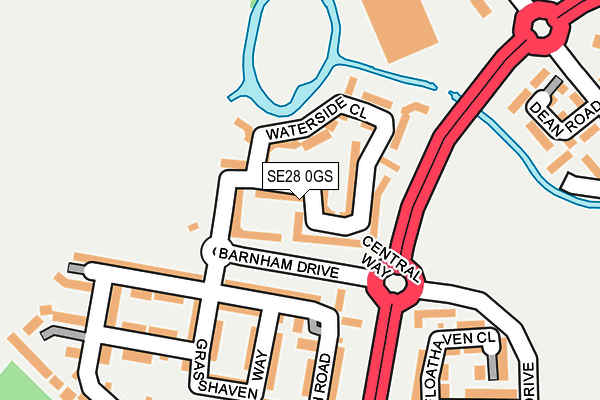 SE28 0GS map - OS OpenMap – Local (Ordnance Survey)
