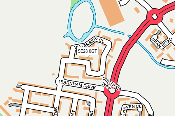 SE28 0GT map - OS OpenMap – Local (Ordnance Survey)
