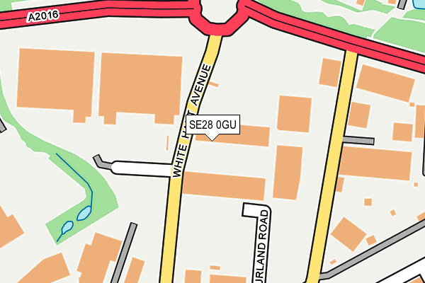 SE28 0GU map - OS OpenMap – Local (Ordnance Survey)