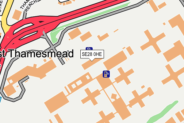 SE28 0HE map - OS OpenMap – Local (Ordnance Survey)