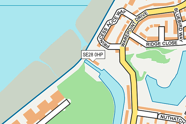 SE28 0HP map - OS OpenMap – Local (Ordnance Survey)