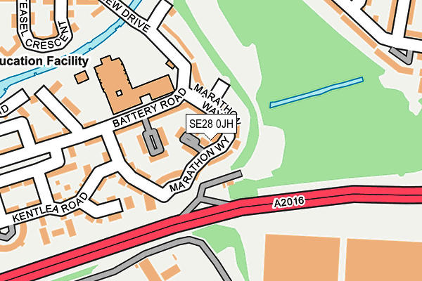 SE28 0JH map - OS OpenMap – Local (Ordnance Survey)