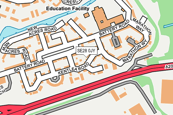 SE28 0JY map - OS OpenMap – Local (Ordnance Survey)