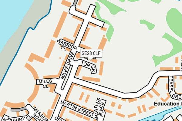 SE28 0LF map - OS OpenMap – Local (Ordnance Survey)