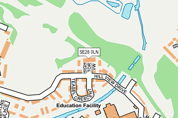 SE28 0LN map - OS OpenMap – Local (Ordnance Survey)