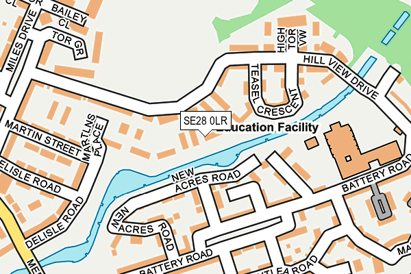 SE28 0LR map - OS OpenMap – Local (Ordnance Survey)
