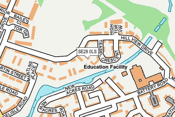 SE28 0LS map - OS OpenMap – Local (Ordnance Survey)