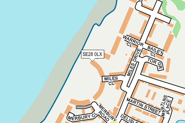 SE28 0LX map - OS OpenMap – Local (Ordnance Survey)