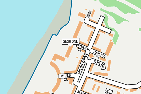 SE28 0NL map - OS OpenMap – Local (Ordnance Survey)