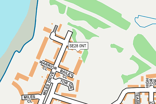 SE28 0NT map - OS OpenMap – Local (Ordnance Survey)