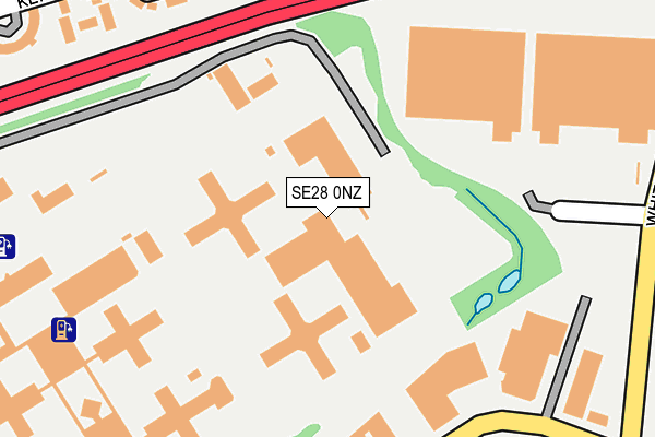 SE28 0NZ map - OS OpenMap – Local (Ordnance Survey)