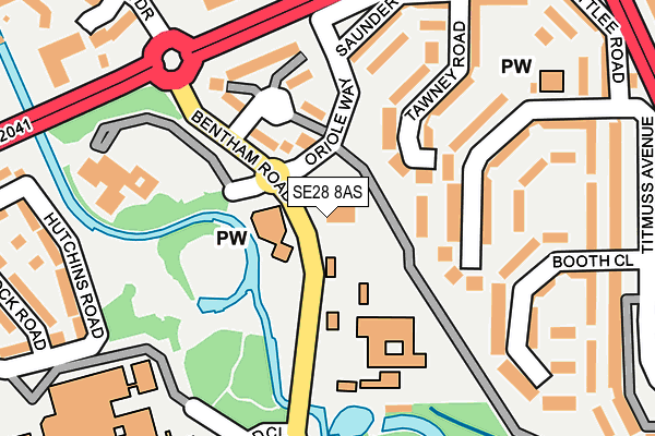 SE28 8AS map - OS OpenMap – Local (Ordnance Survey)