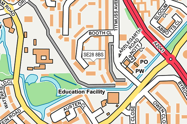 SE28 8BS map - OS OpenMap – Local (Ordnance Survey)