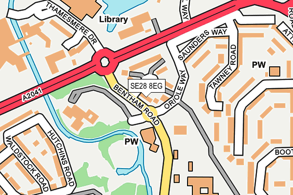 SE28 8EG map - OS OpenMap – Local (Ordnance Survey)