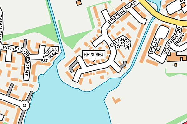 SE28 8EJ map - OS OpenMap – Local (Ordnance Survey)
