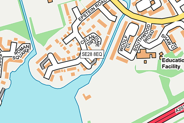 SE28 8EQ map - OS OpenMap – Local (Ordnance Survey)