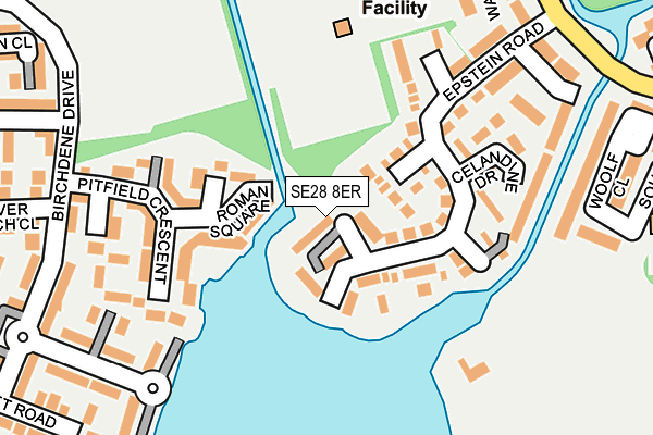 SE28 8ER map - OS OpenMap – Local (Ordnance Survey)