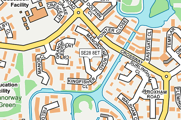 SE28 8ET map - OS OpenMap – Local (Ordnance Survey)