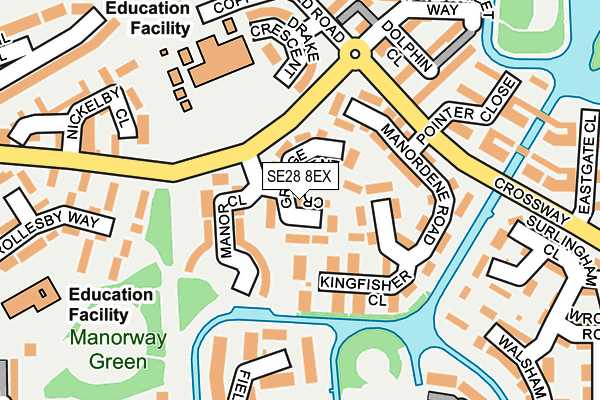 SE28 8EX map - OS OpenMap – Local (Ordnance Survey)