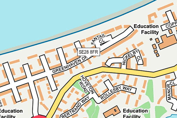SE28 8FR map - OS OpenMap – Local (Ordnance Survey)