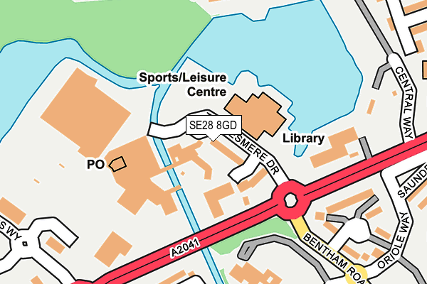 SE28 8GD map - OS OpenMap – Local (Ordnance Survey)