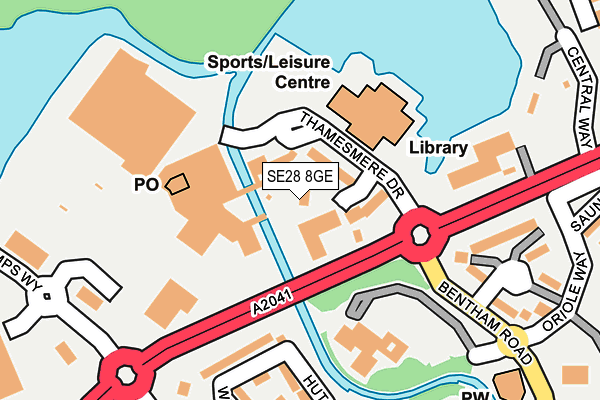 SE28 8GE map - OS OpenMap – Local (Ordnance Survey)