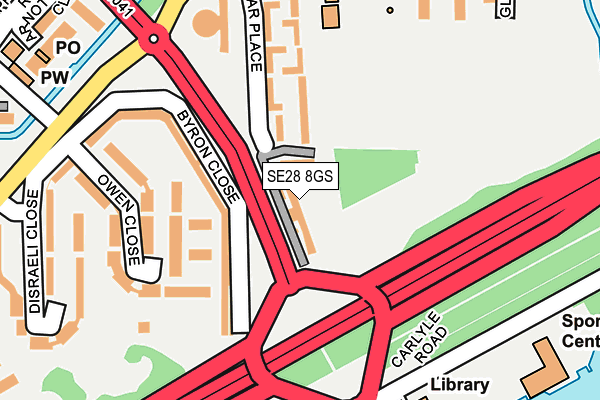 SE28 8GS map - OS OpenMap – Local (Ordnance Survey)