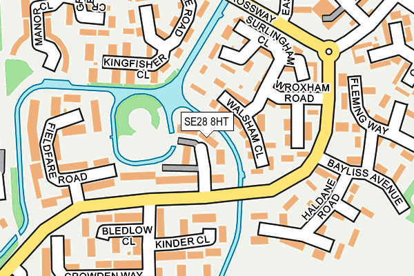 SE28 8HT map - OS OpenMap – Local (Ordnance Survey)