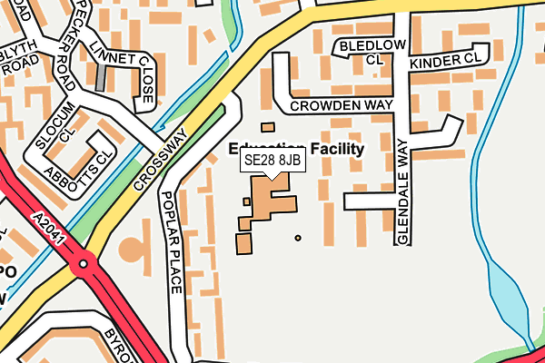 SE28 8JB map - OS OpenMap – Local (Ordnance Survey)