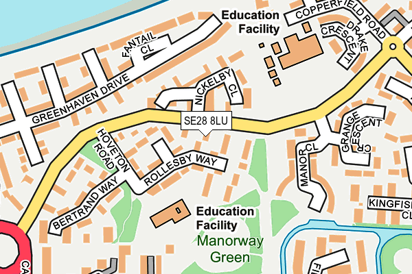 SE28 8LU map - OS OpenMap – Local (Ordnance Survey)