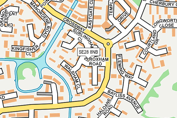 SE28 8NB map - OS OpenMap – Local (Ordnance Survey)