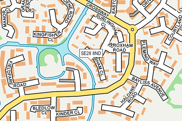 SE28 8ND map - OS OpenMap – Local (Ordnance Survey)