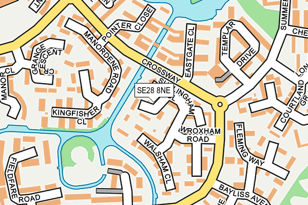 SE28 8NE map - OS OpenMap – Local (Ordnance Survey)