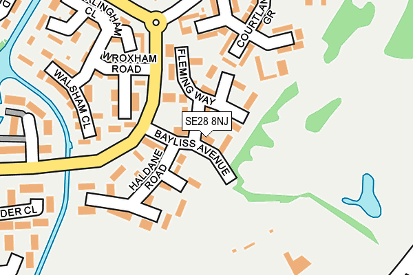 SE28 8NJ map - OS OpenMap – Local (Ordnance Survey)