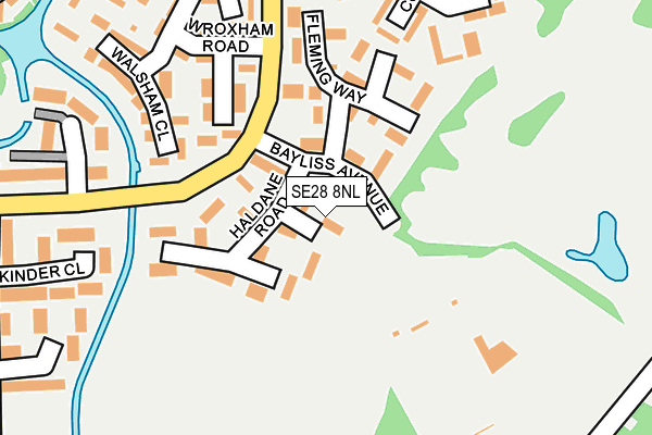 SE28 8NL map - OS OpenMap – Local (Ordnance Survey)